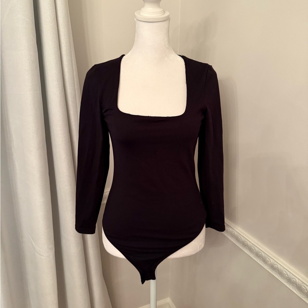 Free People Black Bodysuit